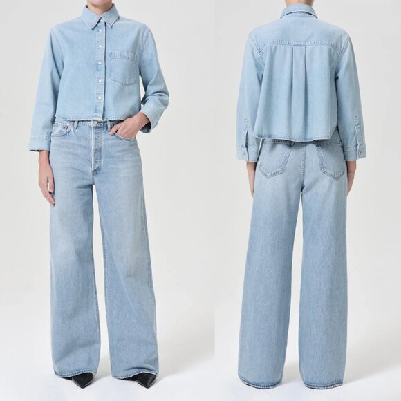 AGOLDE Dame Wide Leg Jeans Size 25 - Picture 1 of 9